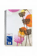 BAID Spiral Notebook A4 Squared 80 Sheets – Floral Cover / دفتر سلك بايد A4 مربعات 80 ورقة – غلاف زهور