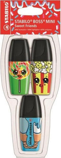 STABILO BOSS MINI Sweet Friends highlighter 3 Pcs / أقلام تمييز STABILO BOSS MINI Sweet Friends عدد 3