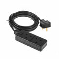 Masterplug heavy duty extension lead 2 sockets (Black) / وصلة كهرباء ماستر بلغ شديدة التحمل بمقبسين (أسود)