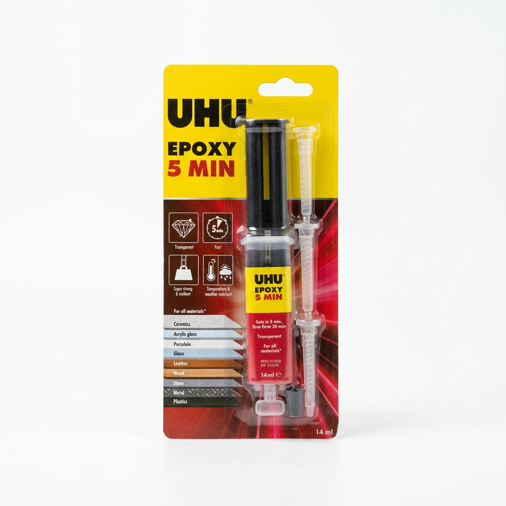 UHU Epoxy Quick Set Double Syringe 15.8g / يوهو إيبوكسي سريع التصلب حقنة مزدوجة 15.8غ