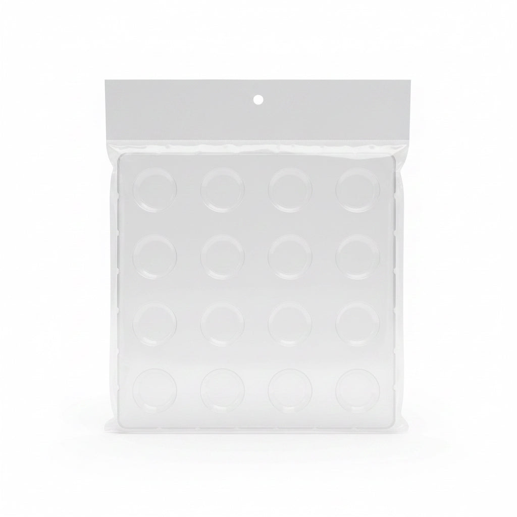Clear Painting Palette – 16 Round Wells / لوحة مزج ألوان شفافة – 16 حفرة دائرية