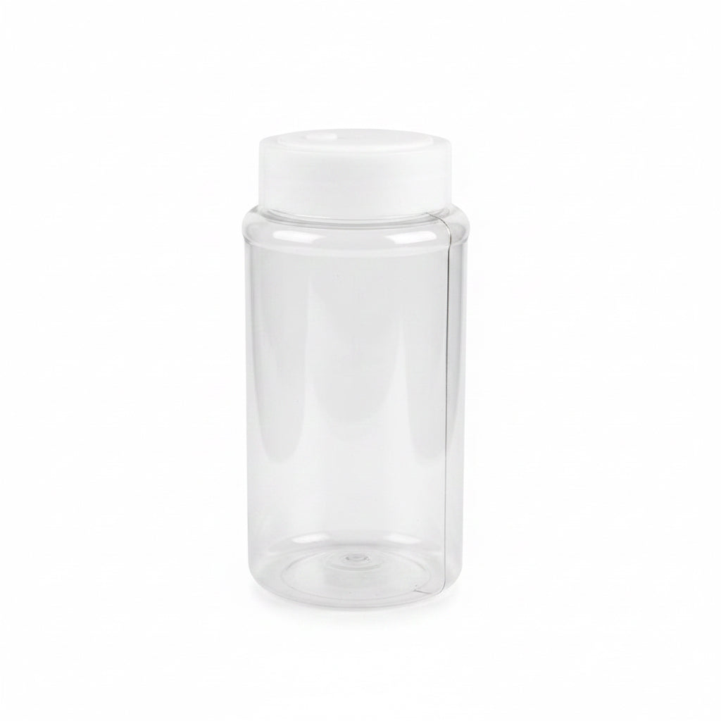Clear Storage Jar with Press-to-Open Lid / برطمان تخزين شفاف بغطاء ضغط ولف