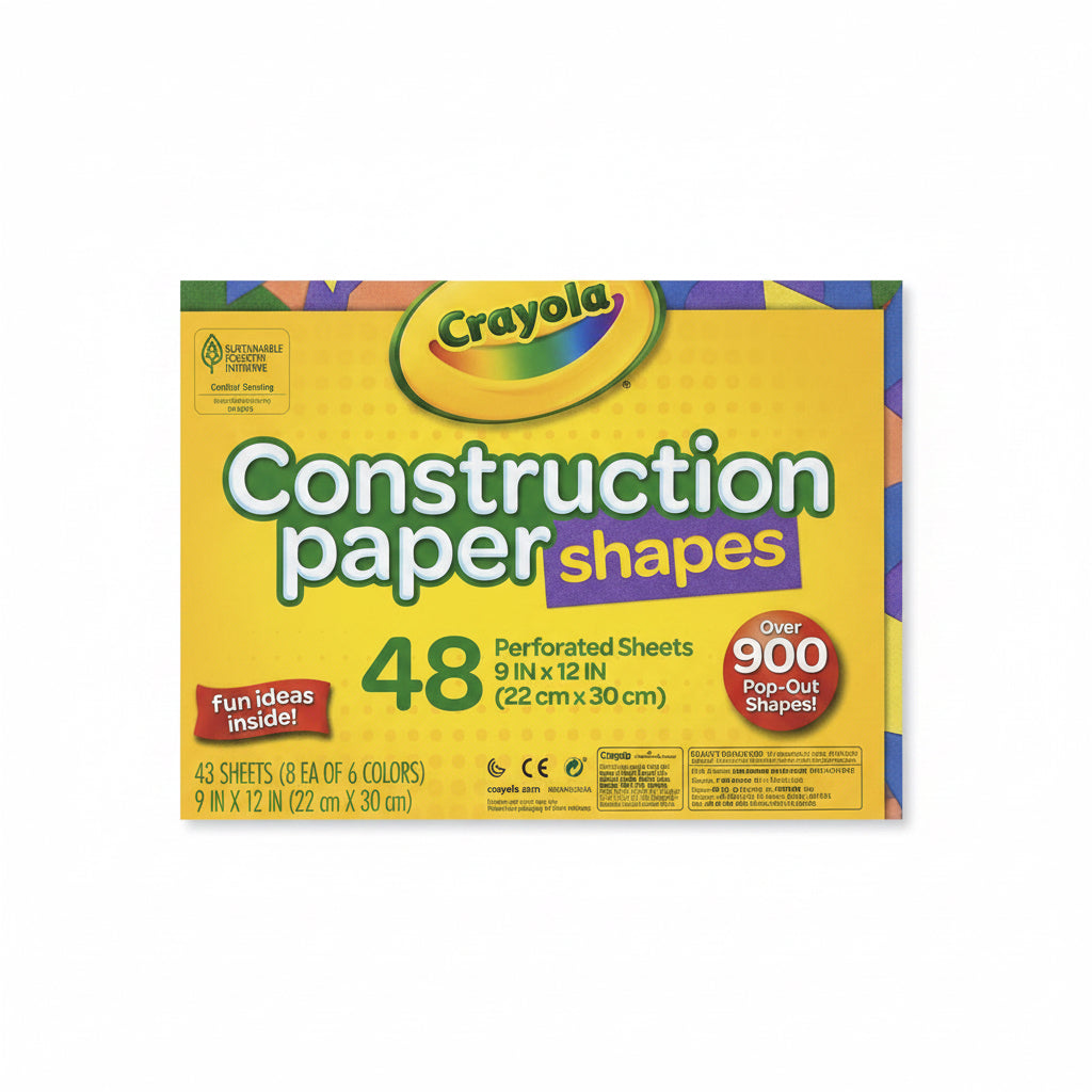 Crayola Construction Paper Shapes – 48 Sheets / كرايولا أشكال ورق أشغال – 48 ورقة