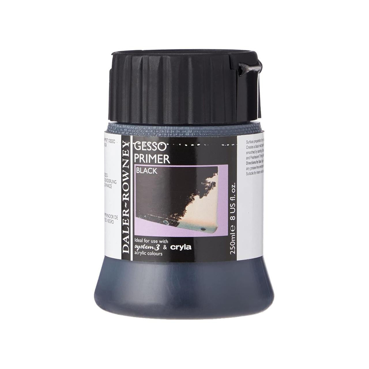 DALER-ROWNEY GESSO PRIMER Black 250ml / برايمر جيسو أسود من دالر-روني – 250 مل