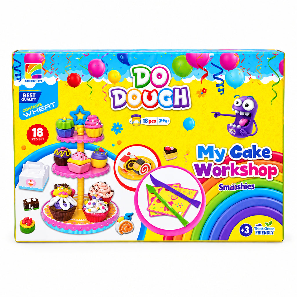 DO DOUGH My Cake Workshop – 18 Pcs Set / عجينة DO DOUGH ورشة الكيك – 18 قطعة