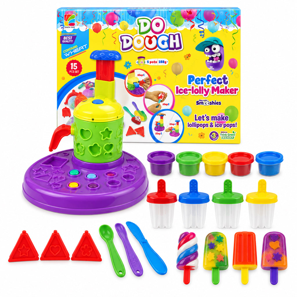 DO DOUGH Perfect Ice-lolly Maker – 15 Pcs Set / عجينة DO DOUGH صانعة المثلجات – 15 قطعة