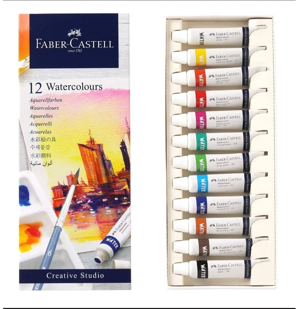 Faber Castell 12 watercolours / فابر كاستل 12 لون مائي
