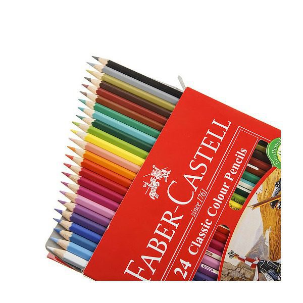 Faber Castell 24 Classic Colour Pencils / فابر كاستل 24 قلم تلوين كلاسيك