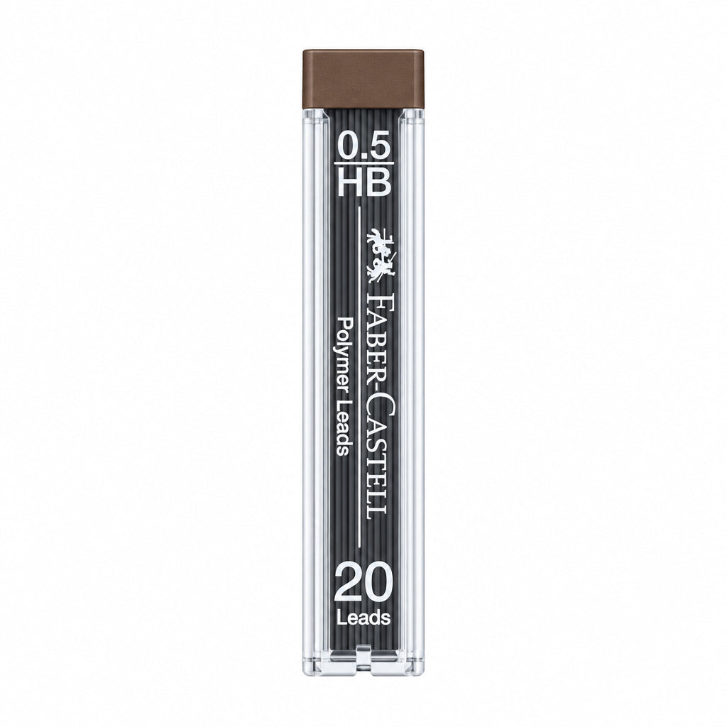 Faber-Castell Polymer Leads 0.5 mm HB – Tube of 20 / سنون بوليمر فابر كاستل 0.5 مم HB – أنبوبة 20 سنًا