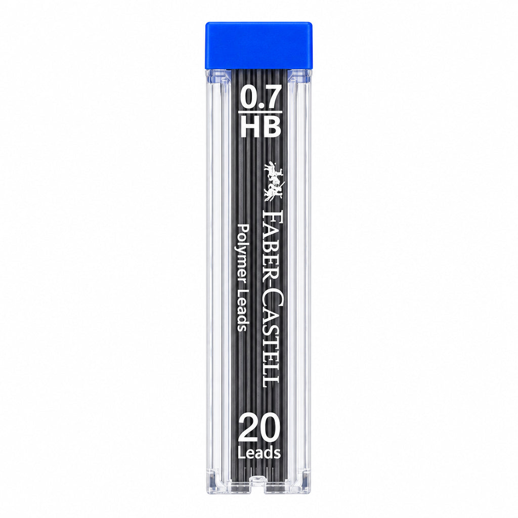 Faber-Castell Polymer Leads 0.7 mm HB – Tube of 20 / سنون بوليمر فابر كاستل 0.7 مم HB – أنبوبة 20 سنًا