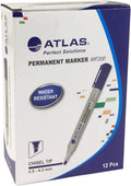 Atlas PERMANENT MARKER MP 200 Blue 12 Pcs / أطلس ماركر دائم MP 200 أزرق ×12