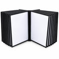 Flip Display Panel System – 20 A4 Panels, Black / نظام عرض بألواح قلّابة – 20 لوح A4، أسود