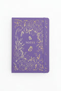 Hardcover Notes Journal – Purple with Gold Flowers / دفتر ملاحظات بغلاف صلب – بنفسجي بزهور ذهبية