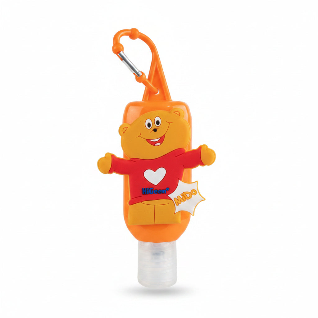 HiGeen Kids Hand Sanitizer 50 ml with MiDo Bear Holder / معقم يدين هاي جين للأطفال 50 مل مع حامل دب MiDo