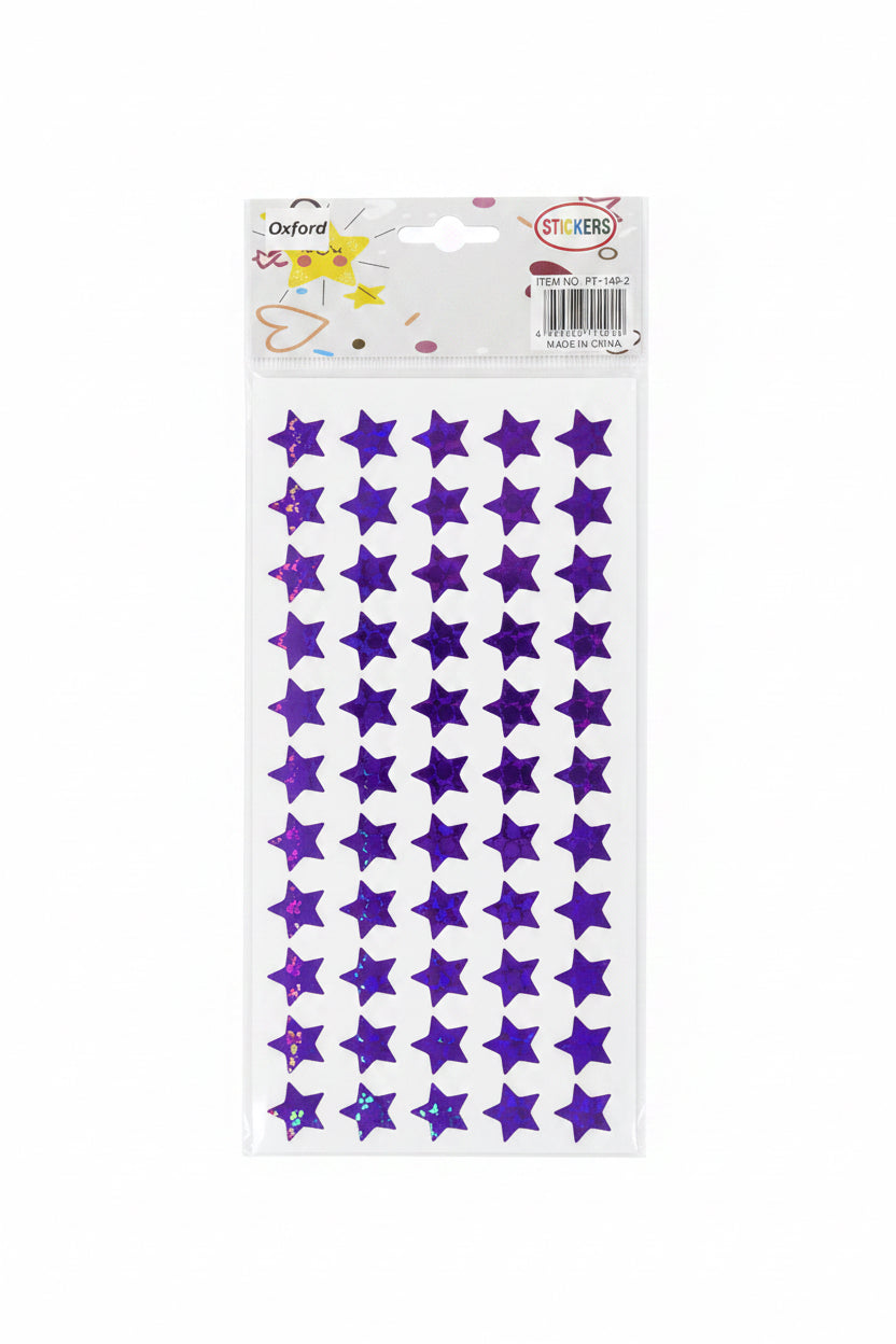 Holographic Star Stickers – Purple / ملصقات نجوم هولوغرافية – بنفسجي
