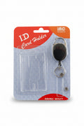 IBC Clear ID Card Holder with Retractable Reel / حامل بطاقات آي بي سي شفاف مع بكرة قابلة للسحب