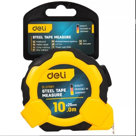 deli STEEL TAPE MEASURE DL3799Y / شريط قياس فولاذي من ديلي، موديل DL3799Y
