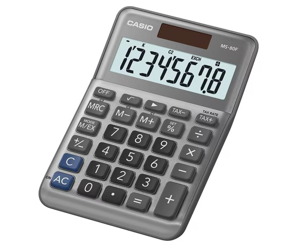 CASIO Electronic Calculator MS-80F / آلة حاسبة إلكترونية كاسيو MS-80F