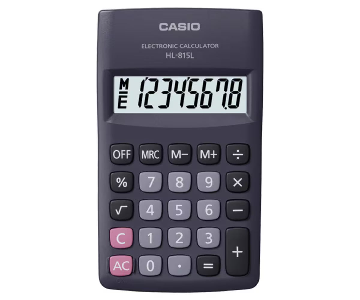 CASIO HL-815L-BK Calculator / آلة حاسبة كاسيو HL-815L-BK
