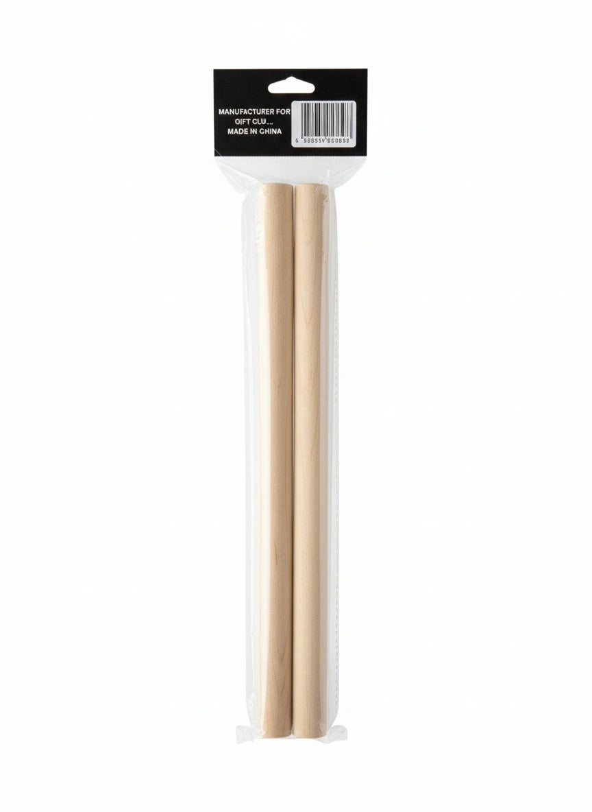 Wooden dowel rods 2 pcs thick / قضبان خشبية أسطوانية (قطعتان سميكتان)
