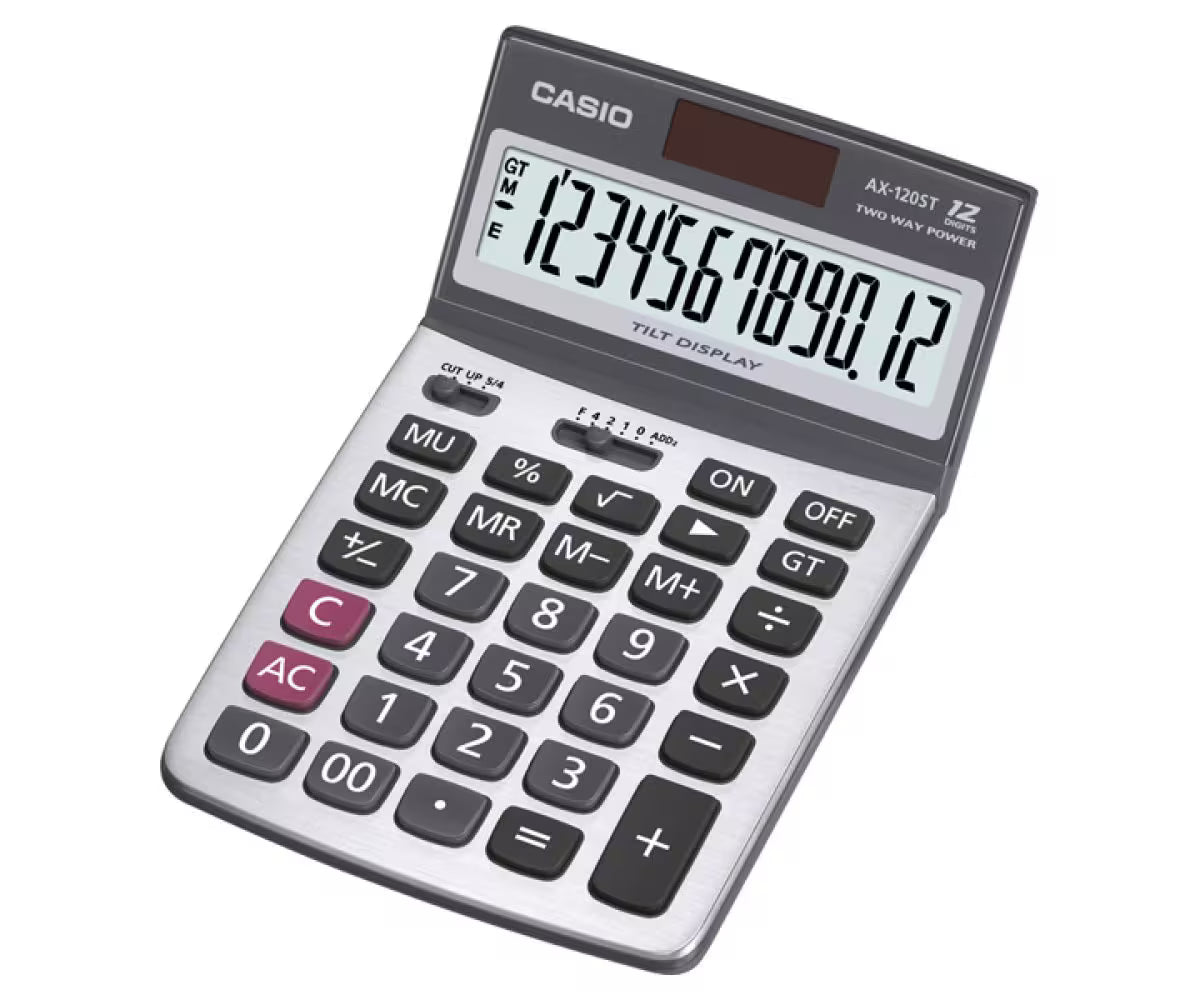 CASIO Electronic Calculator AX-120ST / آلة حاسبة إلكترونية كاسيو AX-120ST