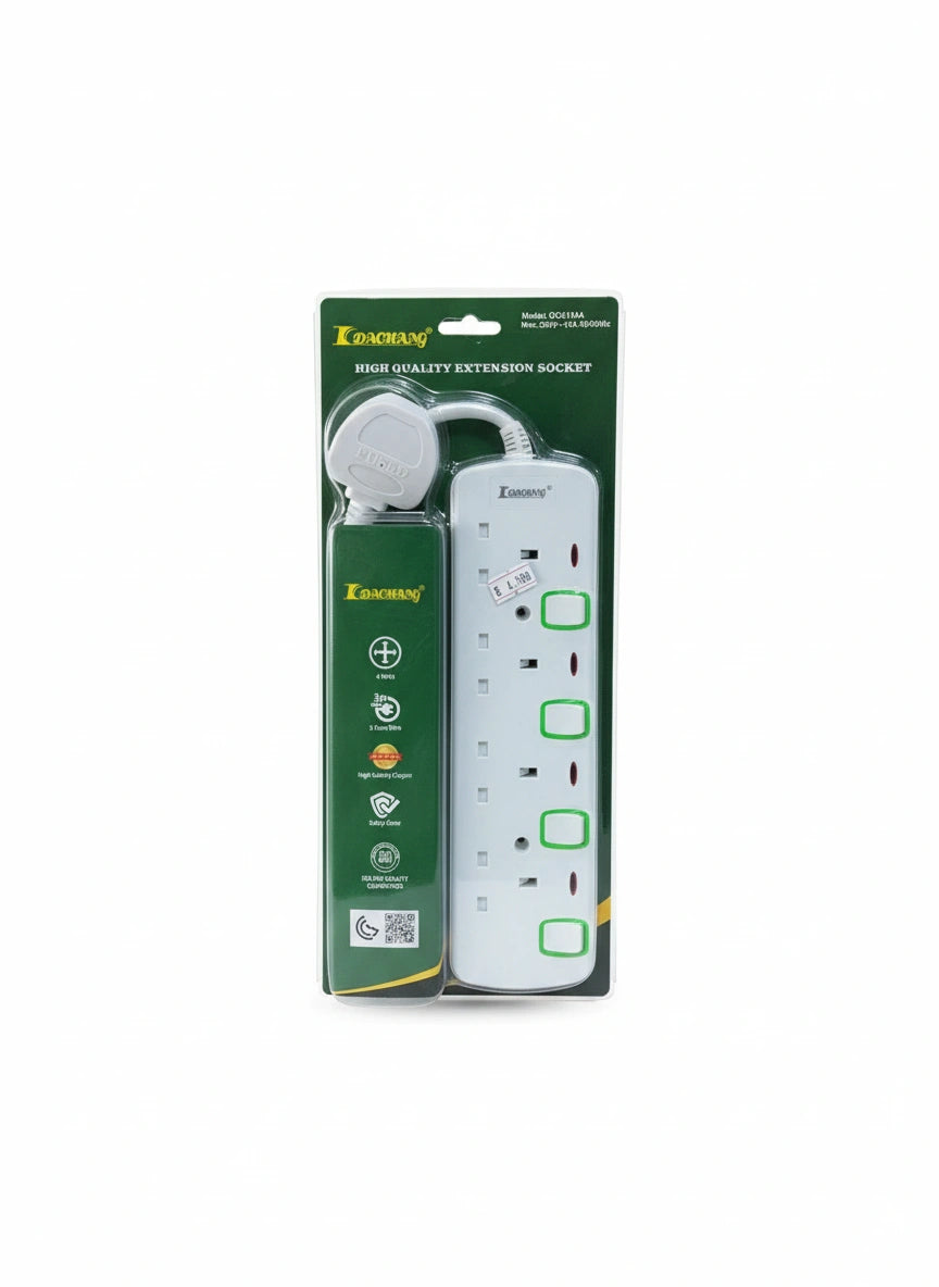 DAOHANG Extension Socket 4 ways / مشترك كهرباء داوهانغ بأربعة مخارج