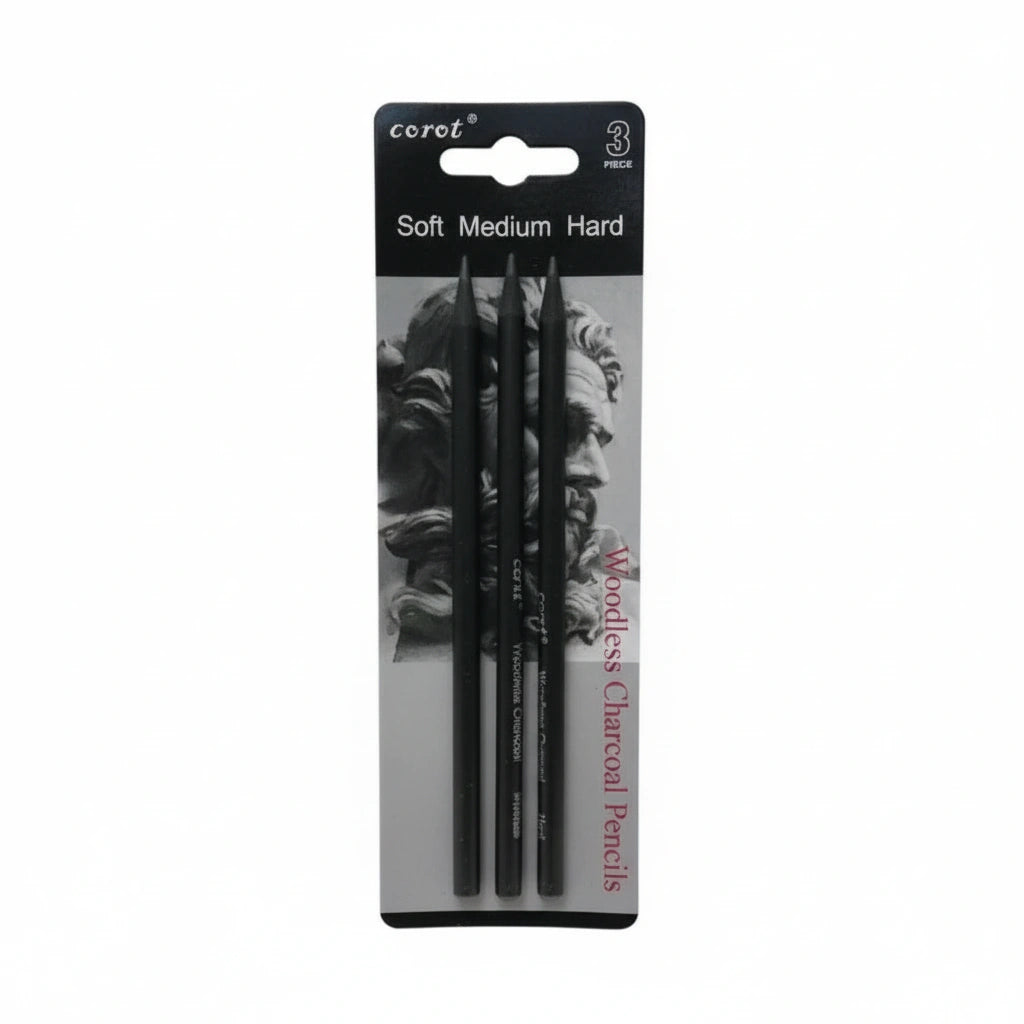 corot woodless charcoal Pencils / أقلام فحم بلا خشب كوروت
