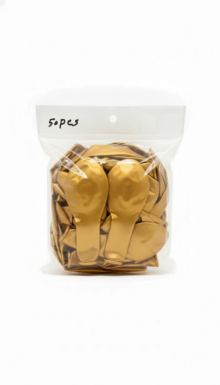 Balloons 50 pcs Golden / بالونات ٥٠ قطعة ذهبي