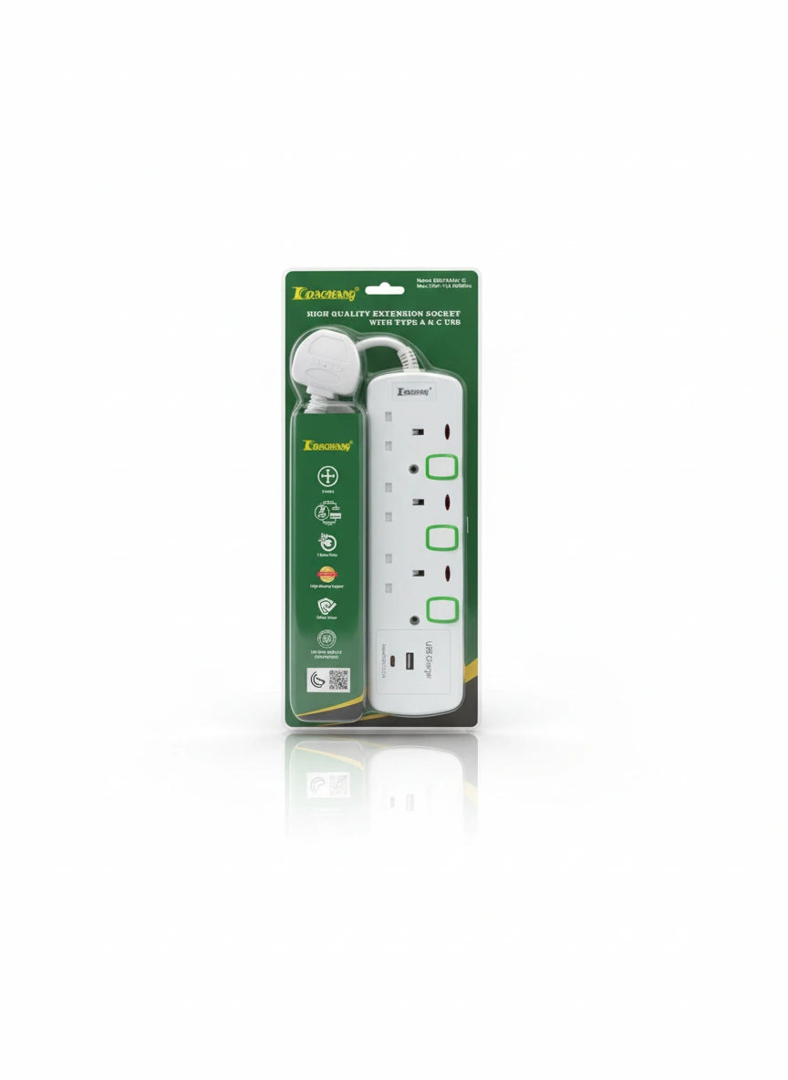 DAOHANG EXTENSION SOCKET TYPE A & C USB / مشترك كهرباء داوهانغ مع منافذ USB نوع A وC