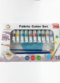 DOZEN 12ml FABRIC COLOR SET / مجموعة ألوان قماش (دزينة) 12 مل