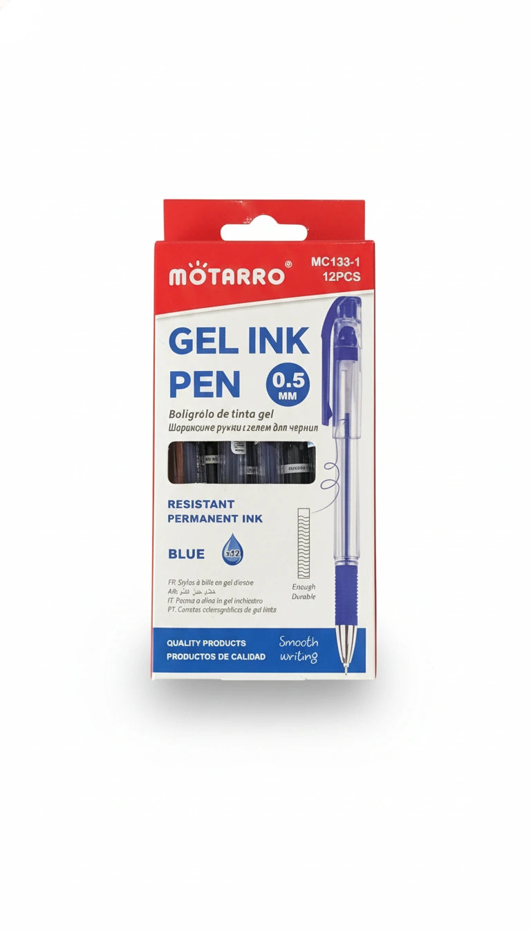 Motarro Gel Ink Pen 0.5 mm 12 Pcs / قلم جل موتارو 0.5 مم 12 قطعة