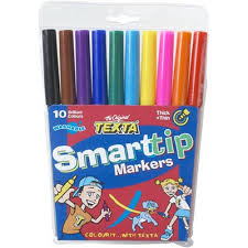 The original TEXTA BRUSH 10 Colouring Pens / أقلام تلوين تيكستا الأصلية – 10 ألوان (فرشاة)