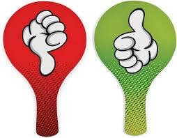 Thumbs up & down Voting Paddle / مجداف تصويت بالإبهام لأعلى وأسفل