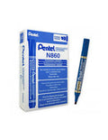 Pentel N860 Permanent Marker Blue x12 / بنتل N860 ماركر دائم أزرق × 12