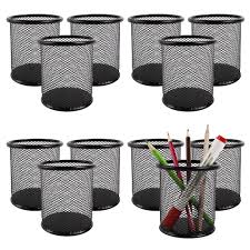Round Pen container 12 Pcs Black / حامل أقلام دائري 12 قطعة أسود