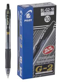 Pilot G-2 1.0 BL-G2-10 BROAD LARGE x12 Black / بايلوت G-2 1.0 BL-G2-10 عريض كبير ×12 أسود