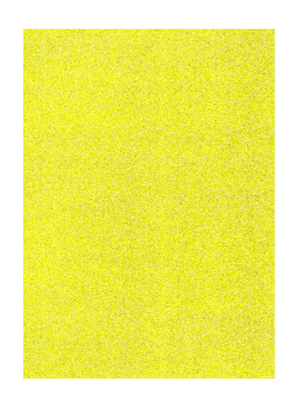 Glitter foam Sheet Neon Yellow 50x70 / ورق لامع أصفر فلوري (نيون) مقاس 50×70 سم