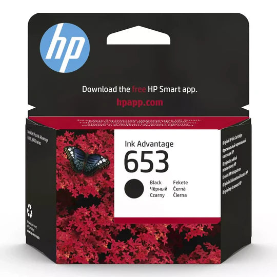 Original HP Ink Cartridge 653 Black 360* pages / خرطوشة حبر أصلية HP 653 أسود 360* صفحة
