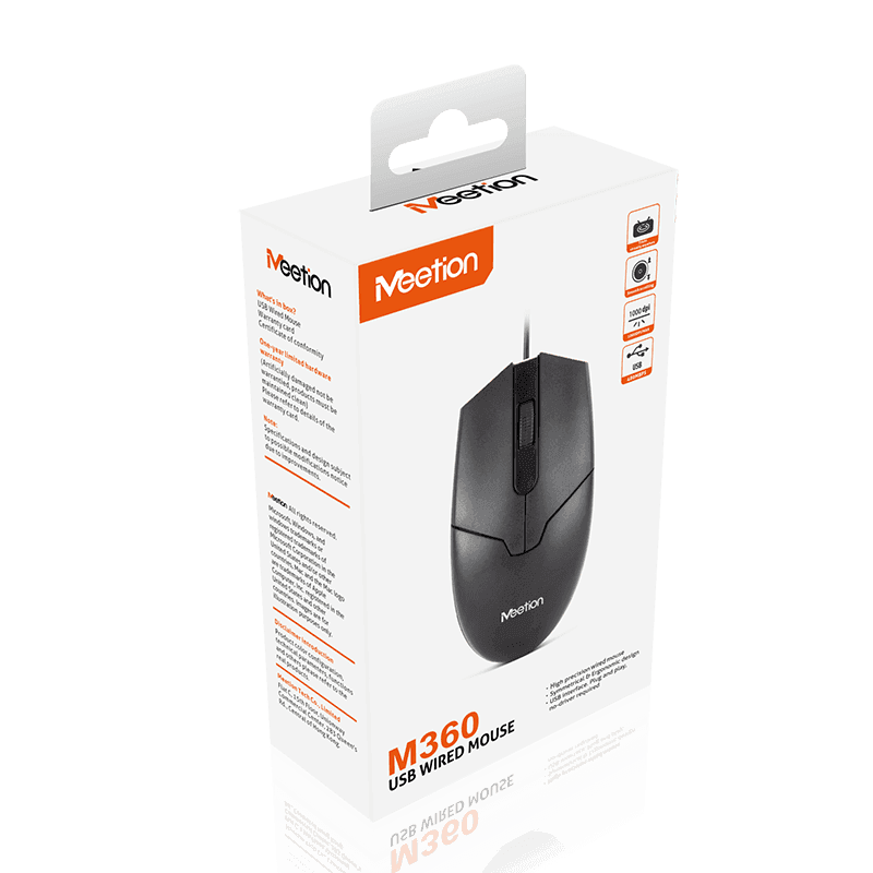 Meetion M360 USB Wired MOUSE / فأرة Meetion M360 سلكية USB