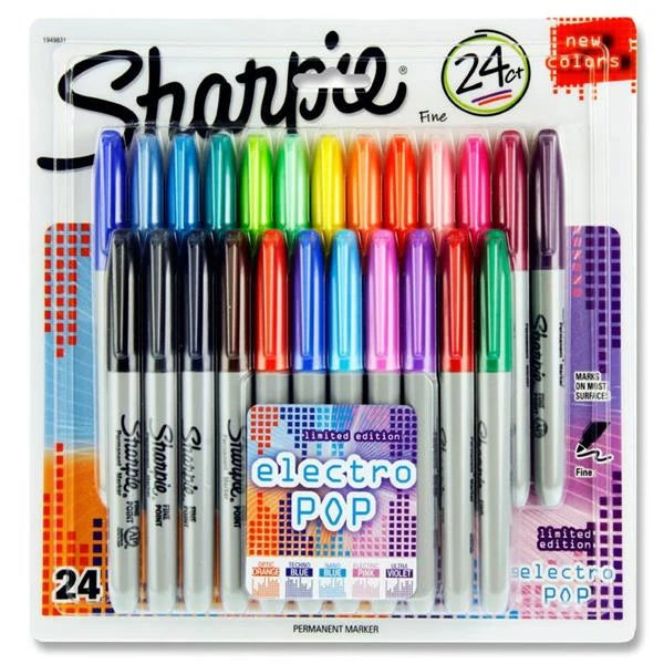 Sharpie 24 electro pop markers / أقلام ماركر شاربي