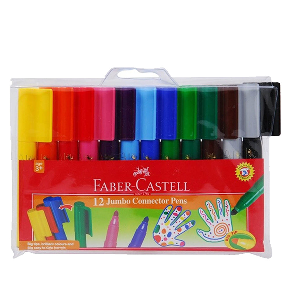Faber Castell 12 Jumbo Connector Pens / فابر كاستل 12 قلم كونكتور جامبو