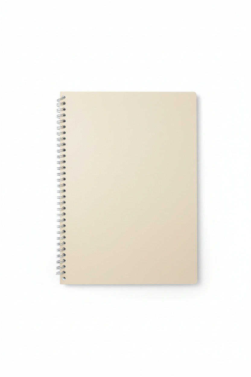 Oxford A4 Spiral Notebook 60 Sheets – Cream / دفتر أوكسفورد حلزوني A4 60 ورقة – كريمي
