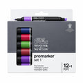 Winsor & Newton Promarker Set 1 – 12 Colours + Blender / أقلام ونسور آند نيوتن بروماكر مجموعة 1 – 12 لونًا + قلم دمج