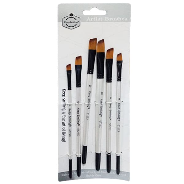 Keep smiling Artist Brush 6 pcs / فرش فنية  "كيب سمايلينج" – 6 قطعة
