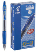 Pilot G-2 1.0 BL-G2-10 BROAD LARGE x12 Blue / بايلوت G-2 1.0 BL-G2-10 عريض كبير ×12 أزرق