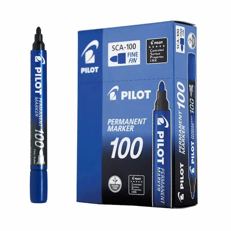 Pilot PERMANENT MARKER Blue (Pack of 12) SCA-100 / اقلام ماركر بايلوت ازرق
