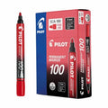 Pilot PERMANENT MARKER Red (Pack of 12) SCA-100 / بايلوت قلم تحديد دائم أحمر (عبوة 12) SCA-100