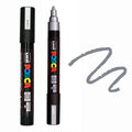 uni POSCA Silver 0.9-1.3mm Marker / قلم يوني بوسكا فضي بسُمك 0.9–1.3 مم