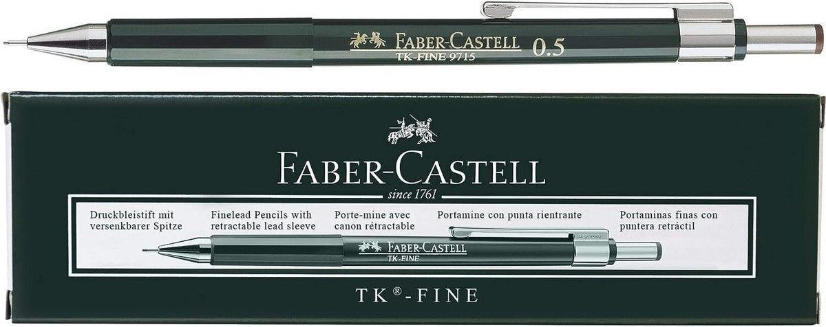 FABER CASTELL Finelead Pencils with retractable lead sleeve / فابر كاستل أقلام ميكانيكية مع غلاف رصاص قابل للسحب