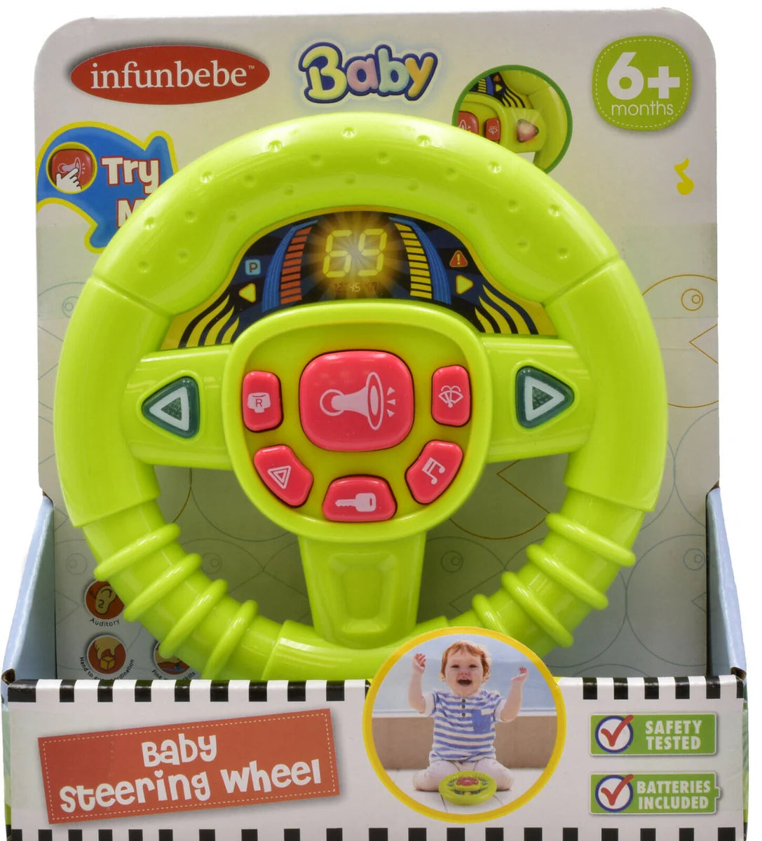 Infunbebe Baby Steering Wheel / عجلة قيادة للأطفال من إنفانبِيبي